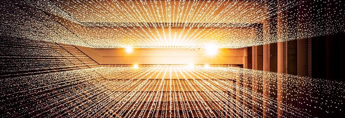 Abstract image with many bright points